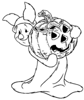 A coloring page of winnie the pooh - piglet